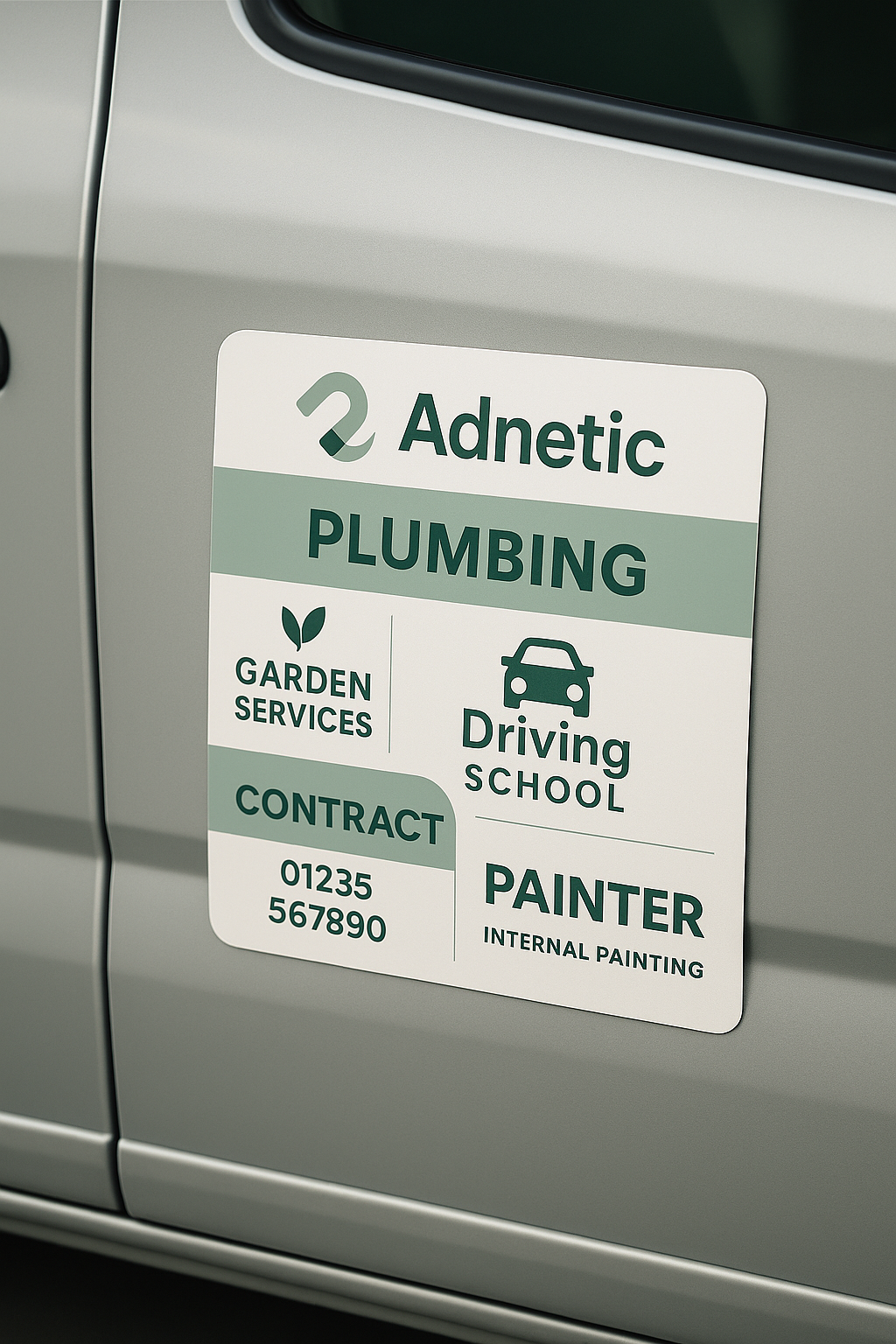 Roundcut Cut Magnetic Vehicle Sign