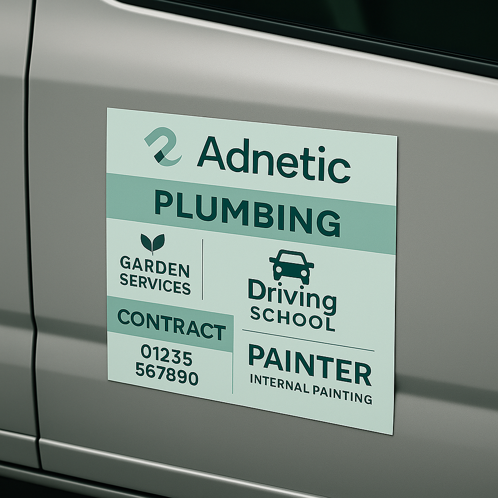 Square Cut Magnetic Vehicle Sign